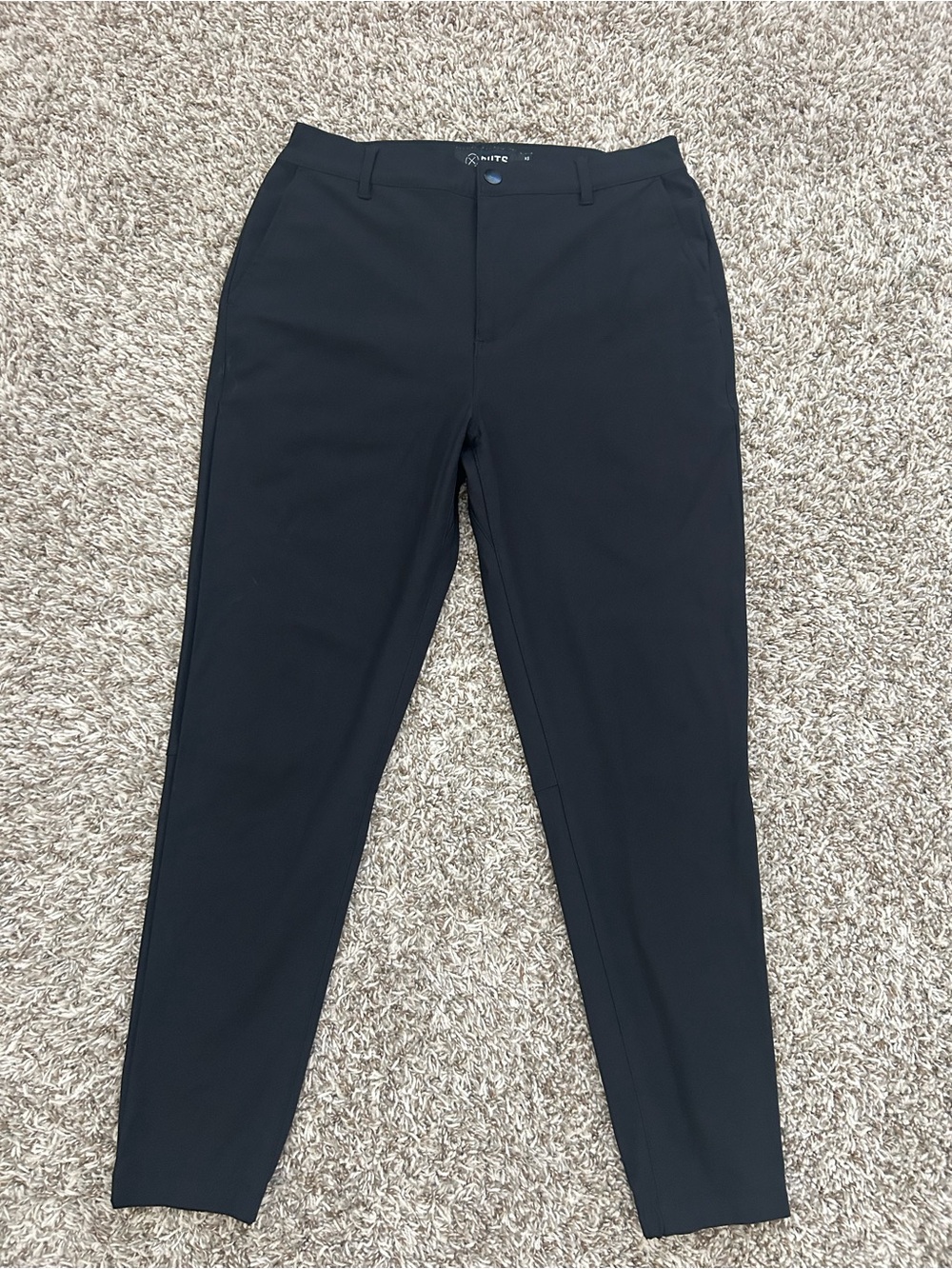 Cuts Pants Mens Medium Black Jogger Slim AO Microfiber Stretch Pocket